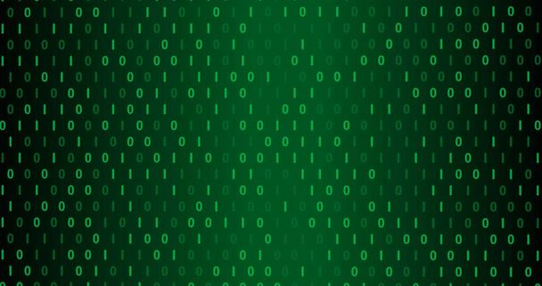 Green Neon Digital binary background. Seamless background for network, big data, data center, server, internet, digital event. 3D render 3D illustration - Photo, Image