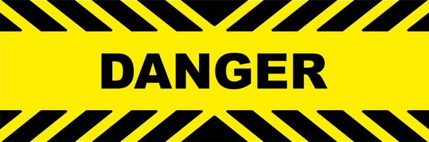 danger sign on yellow background - Vector, Image