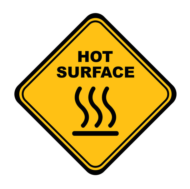 знак гарячої поверхні на білому тлі
 - Вектор, зображення