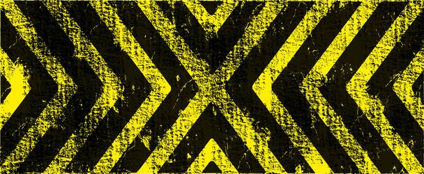 предупреждающий знак с черными полосами на желтом фоне. - Вектор,изображение