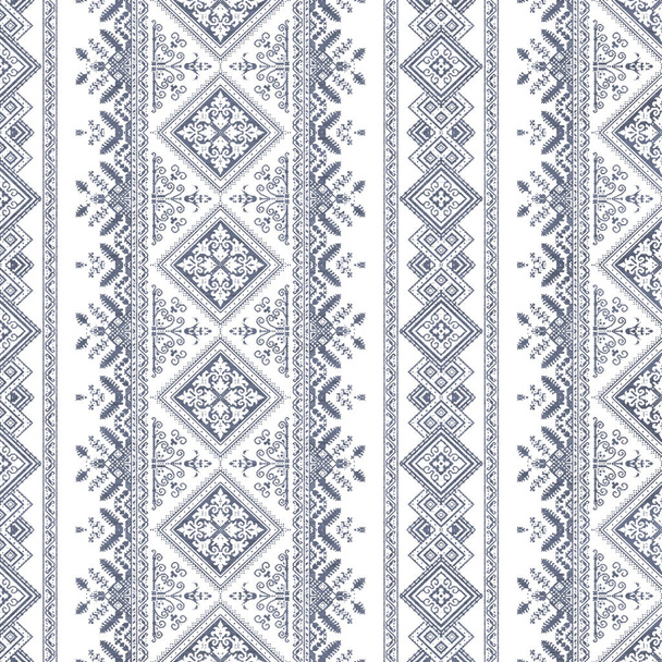 Geometrische kelim ikat patroon met grunge textuur - Foto, afbeelding