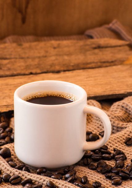 kahve çekirdekleri natürmort ile - Fotoğraf, Görsel
