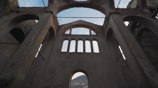 Pohled na kostel Hagios Georgios v Bileciku. 4K záběry v Turecku - Záběry, video