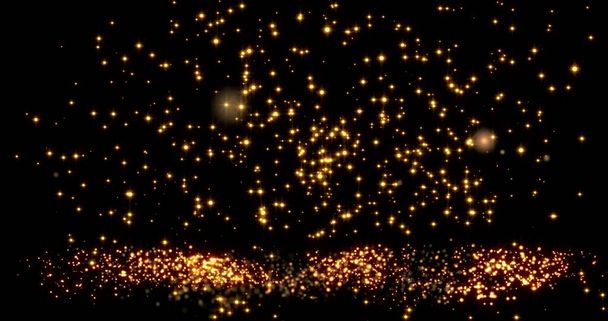 Zlaté konfety bokeh světla na černé čínské textury Nový rok. - Fotografie, Obrázek