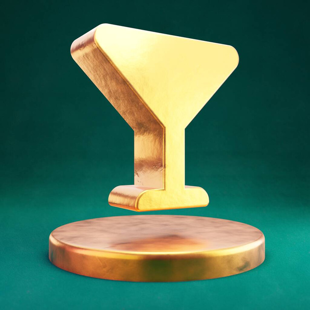 Ікона Vermouth Glass. Fortuna Gold Vermouth Glass - символ із зображенням Tidewater Green. Соціальні медіа. - Фото, зображення