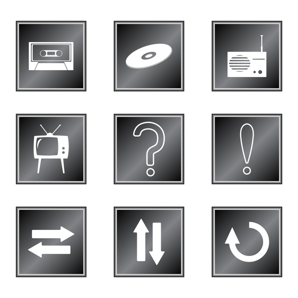 Set of icons  - Vektor, Bild