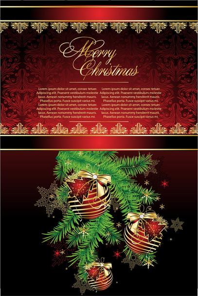 Merry Christmas Elegant Suggestive Background for Greetings C - ベクター画像