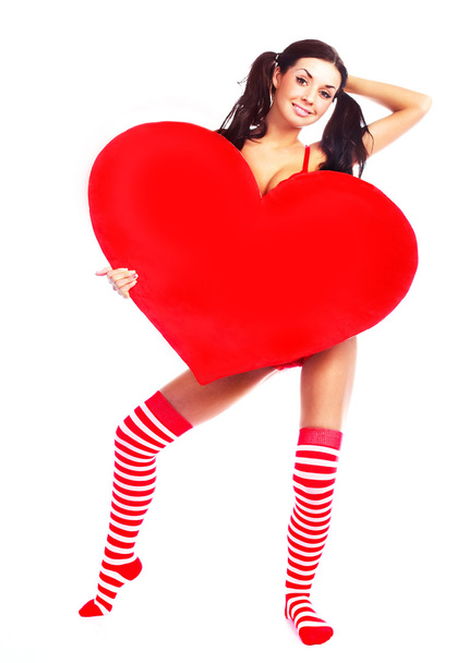 Girl with a heart - Foto, Bild