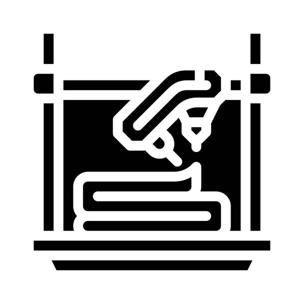 illustrazione vettoriale icona glifo stampante fusa flash uv - Vettoriali, immagini