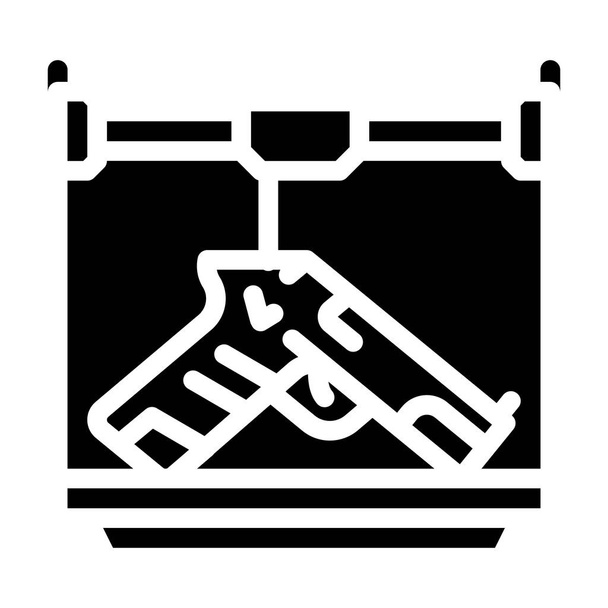 Waffen 3D-Druck Glyphen-Symbol-Vektor-Illustration - Vektor, Bild
