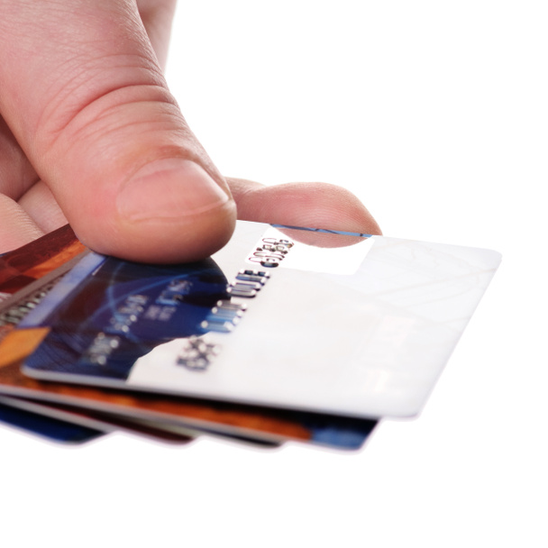 ruka držící kreditní karty - Fotografie, Obrázek