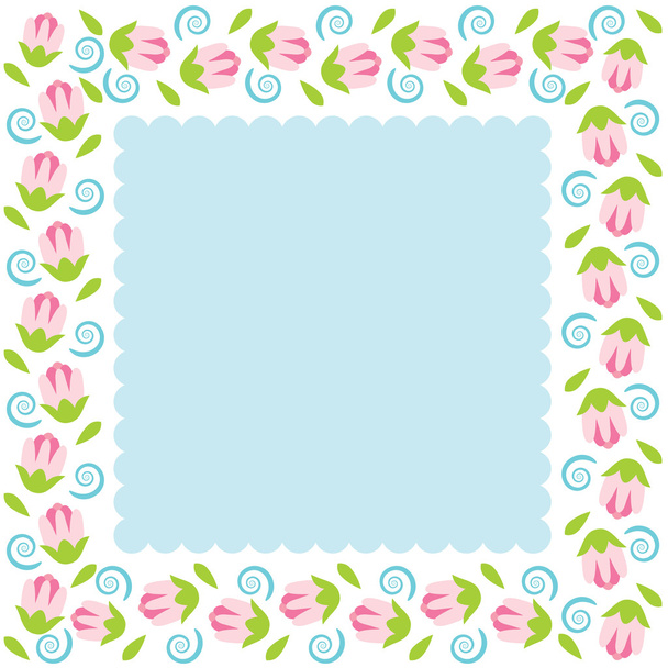 Colorful Flowers Border - Vector, Image