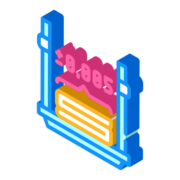 accuracy of 3d printing isometric icon vector illustration - Vector, Image