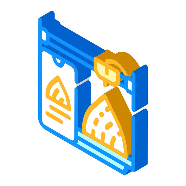 mobile control 3d printer isometric icon vector illustration - Vector, Image