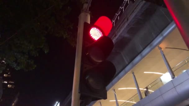 Traffic lights, green lights turn red. - Footage, Video