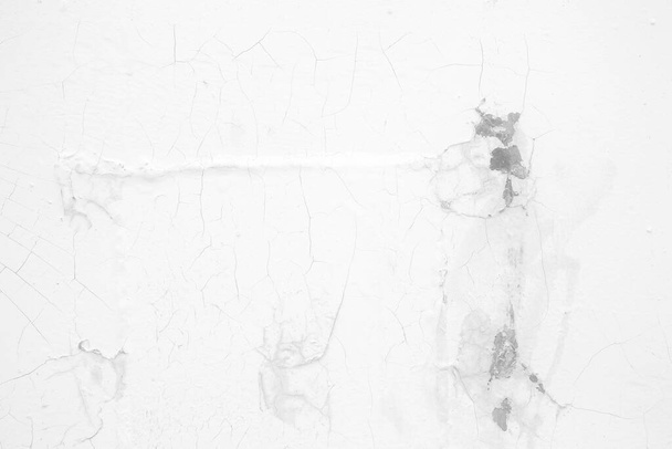 White Crack Paint on Wall Texture for Background. - Photo, Image