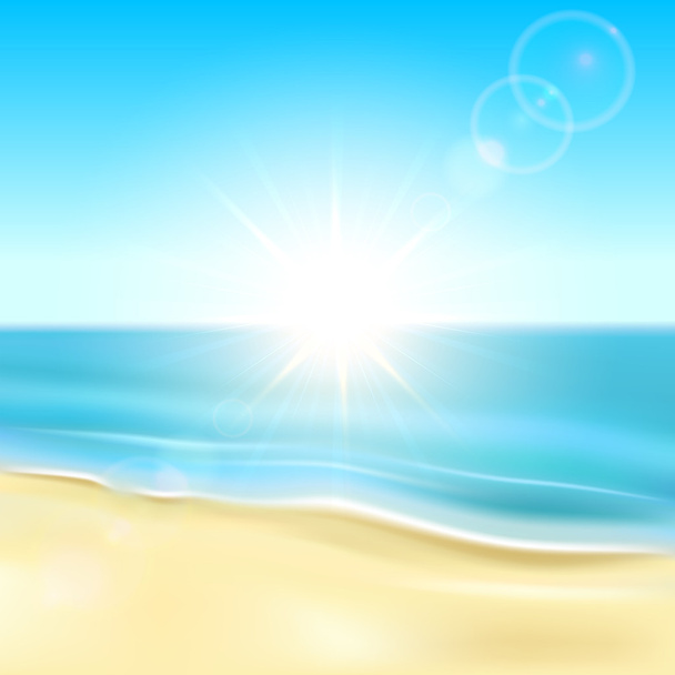 Sunny beach - Vektor, kép