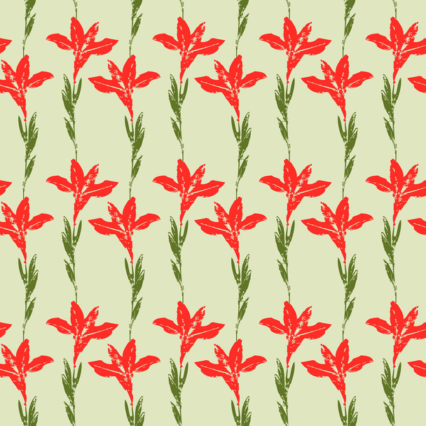 Απρόσκοπτη floral μοτίβο με λουλούδια - Διάνυσμα, εικόνα