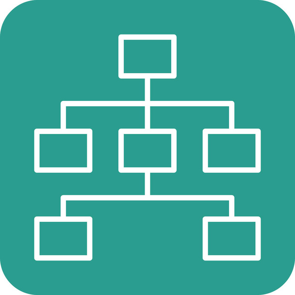 Hierarchy, roadmap, scheme icon vector image. Can also be used for project management. Suitable for use on web apps, mobile apps and print media. - Vector, Image