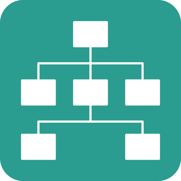 Hierarchie, Roadmap, Schema-Icon-Vektorbild. Kann auch für das Projektmanagement verwendet werden. Geeignet für Web-Apps, mobile Apps und Printmedien. - Vektor, Bild