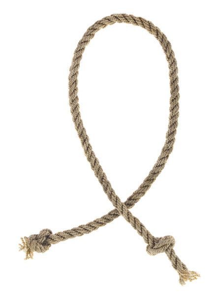 Rope Isolated on a white background close-up. - Photo, Image