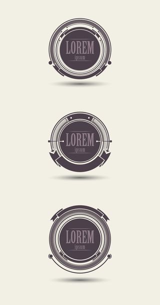 Set of labels with retro vintage styled design - Vector, Image