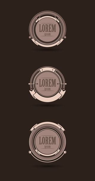 Set of vintage badges. - Vektor, Bild