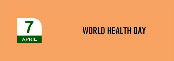 7 avril Journée mondiale de la santé Texte Illustration. Journée internationale bannière de l'événement. - Photo, image