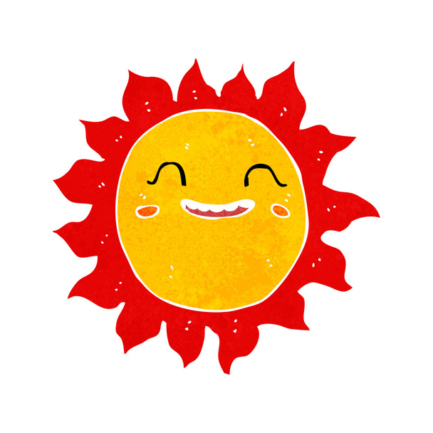 cartoon happy sun - Vector, Image