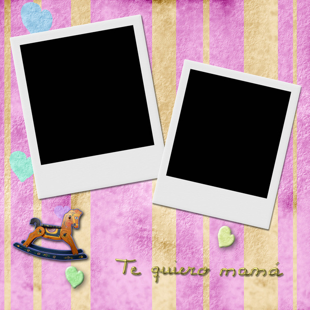 Je t'aime maman en espagnol, deux photos instantanées
 - Photo, image