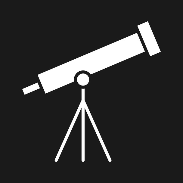 Telescope, science, technology icon vector image. Can also be used for information technology. Suitable for use on web apps, mobile apps and print media. - Vector, Image
