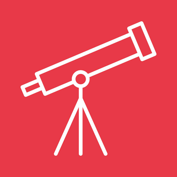 Telescope, science, technology icon vector image. Can also be used for information technology. Suitable for use on web apps, mobile apps and print media. - Vector, Image