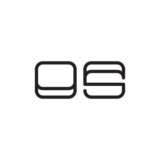 os initial letter vector logo icon - Vector, Image