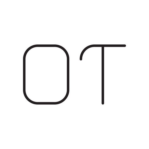 ot icono inicial del logotipo del vector de letra - Vector, imagen
