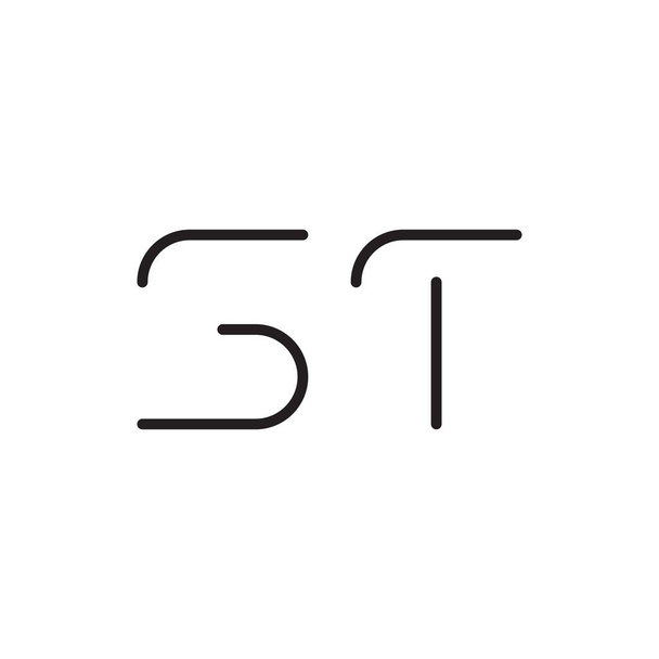 st lettera iniziale icona logo vettoriale - Vettoriali, immagini