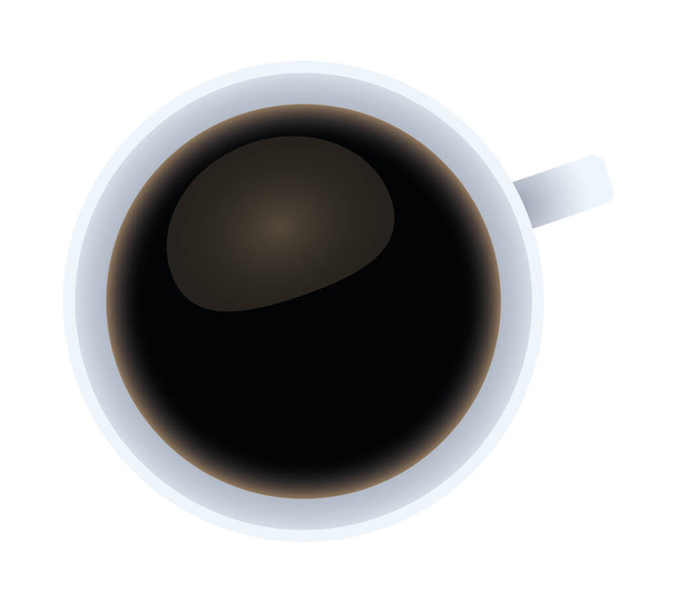 taza de café vista de aire maqueta marca elemento icono - Vector, imagen
