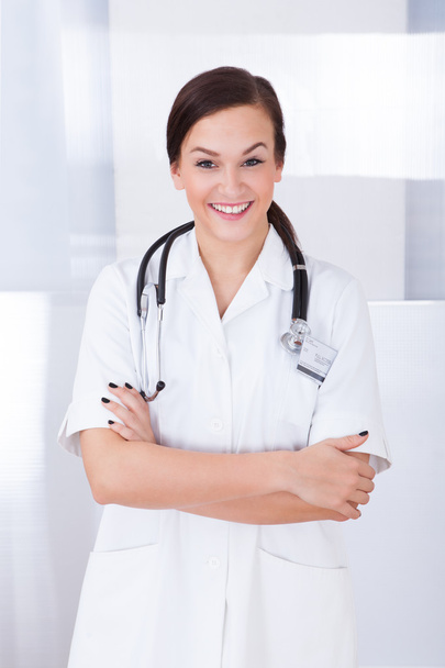 Portrait Of Confident Female Doctor - Фото, изображение
