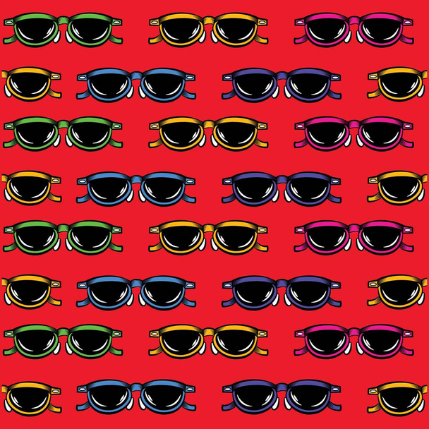 Illustration pattern sunglasses with background for fashion design and other products - Vector, Image