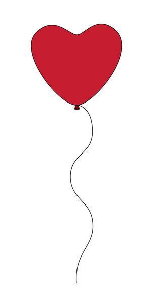 Καρδιά σχήμα αγάπης μπαλόνι Αγίου Βαλεντίνου - Διάνυσμα, εικόνα