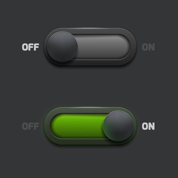 ON-OFF switch web buttons - Vector, imagen