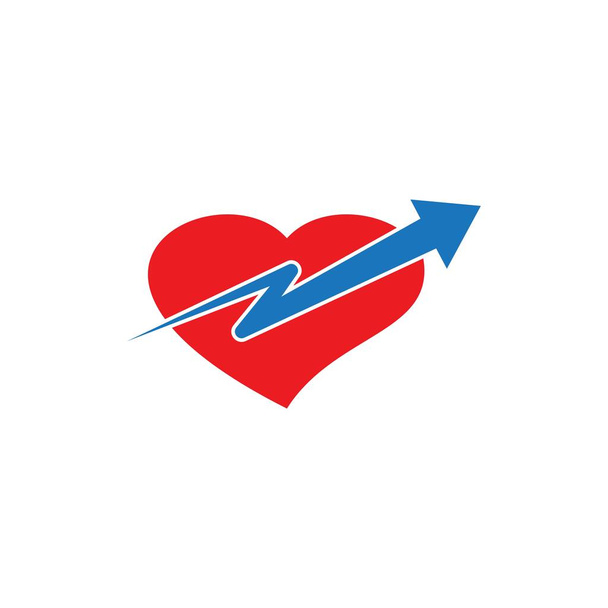 Vektorová ilustrace šablony loga srdce - Vektor, obrázek