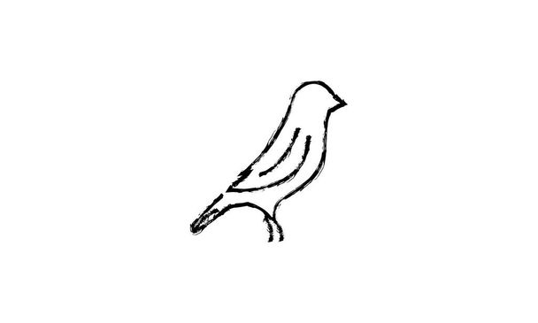 ecset kanári logó grafikai tervezés - Vektor, kép