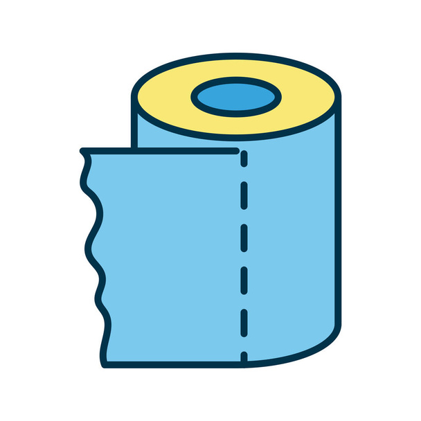 rouleau de papier toilette icône de style plat - Vecteur, image