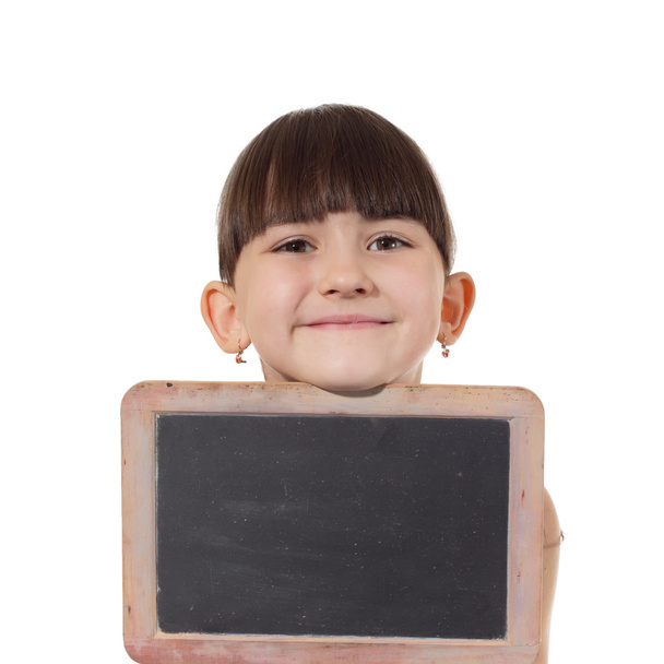 meisje en schoolbord - Foto, afbeelding