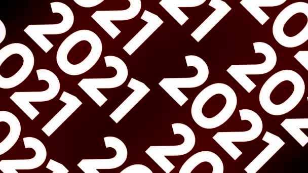 Background with moving number 2021. Animation. Simple background with moving numbers 2021 diagonally. Set of numbers 2021 moves on colored background - Footage, Video
