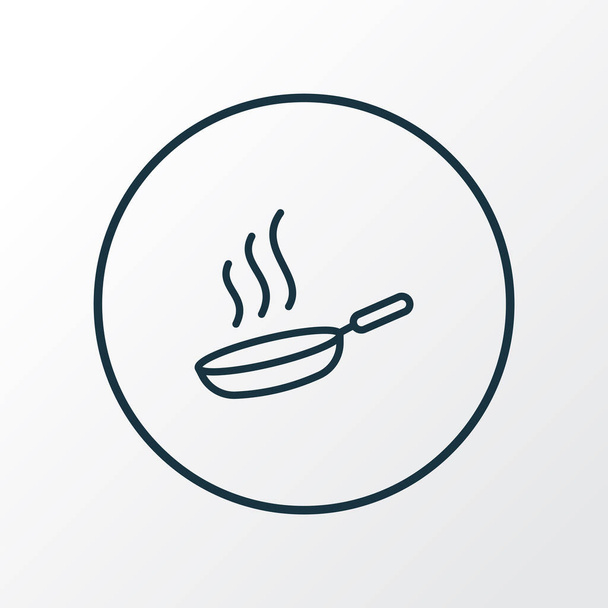 Hot pan icône ligne symbole. Élément de cuisson isolé de qualité supérieure dans un style branché. - Vecteur, image