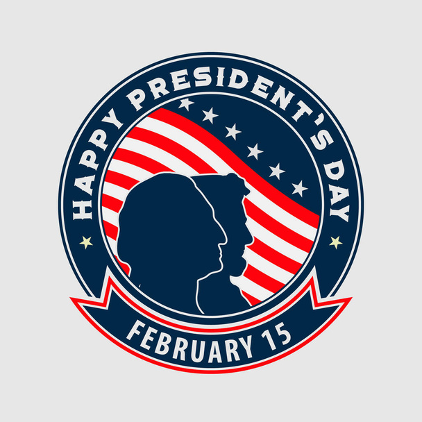 Ευτυχισμένοι Πρόεδροι πρότυπο σχεδιασμού ημέρας. Vintage στυλ διανυσματική απεικόνιση - Διάνυσμα, εικόνα