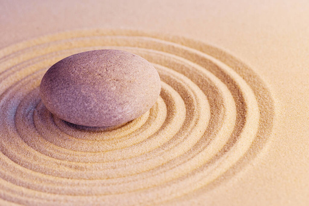 Stones on sand, japanese meditation zen garden - Foto, Imagem