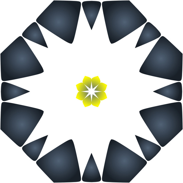 abstraktní barevné žluté geometrické šestiúhelník - Vektor, obrázek