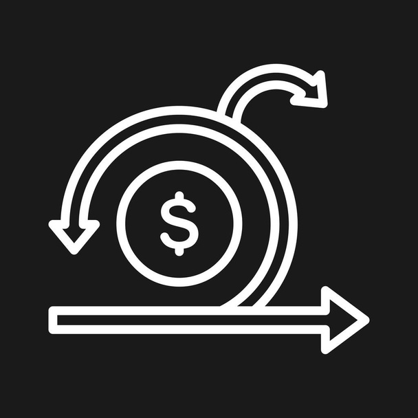 Budget, Kosten, Sprintsymbol-Vektorbild. Kann auch für Finanzen und Geld verwendet werden. Geeignet für Web-Apps, mobile Apps und Printmedien. - Vektor, Bild